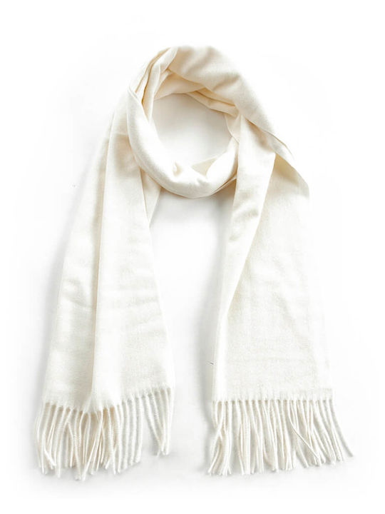 Verde Women's Wool Scarf White