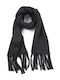 Verde Women's Wool Scarf Black