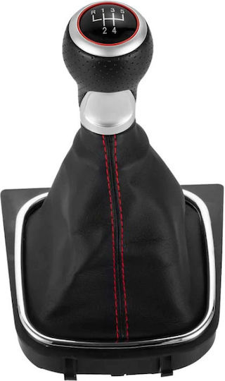 Leather Luxe Leather Boot 5-Speed Shift Knob Ventilated Volkswagen Golf 5 6 Jetta Zgear-vw-25