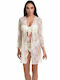 Miss Rosy Winter Damen Robe Ecru