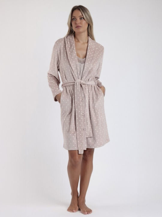 Admas Winter Women's Robe Beige