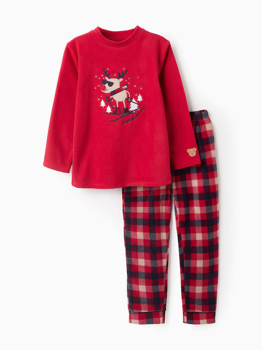 Zippy Παιδική Πιτζάμα Χειμωνιάτικη Fleece κόκκινο Zippy Παιδική Πιτζάμα Χειμωνιάτικη Fleece κόκκινο