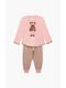 Minerva Kinder Schlafanzug Winterlich Pink Bed Time