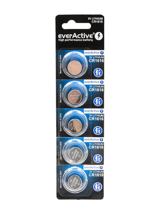 everActive Μπαταρίες Λιθίου Ρολογιών CR1616 3V 5τμχ