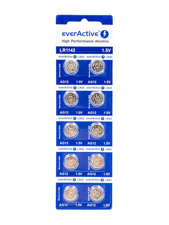 everActive Αλκαλικές Μπαταρίες Ρολογιών LR43 1.5V 10τμχ