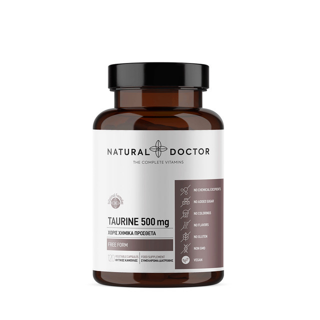 Natural Doctor Ταυρίνη 500mg 120 Κάψουλες Natural