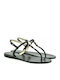 Flache Sandalen für Damen in Schwarz Farbe