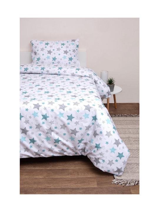 Viopros Σετ Ημίδιπλα με Λάστιχο Σείριος Λευκό 120x200cm Viopros Σετ Ημίδιπλα με Λάστιχο Σείριος Λευκό 120x200cm