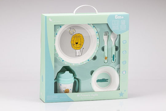 Interbaby Interbaby Savana Baby & Kids Feeding Set Plastic Green 5 Pieces