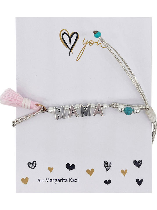 LiebeQueen Femeie Brățară Macrame cu model Mamă din Snur