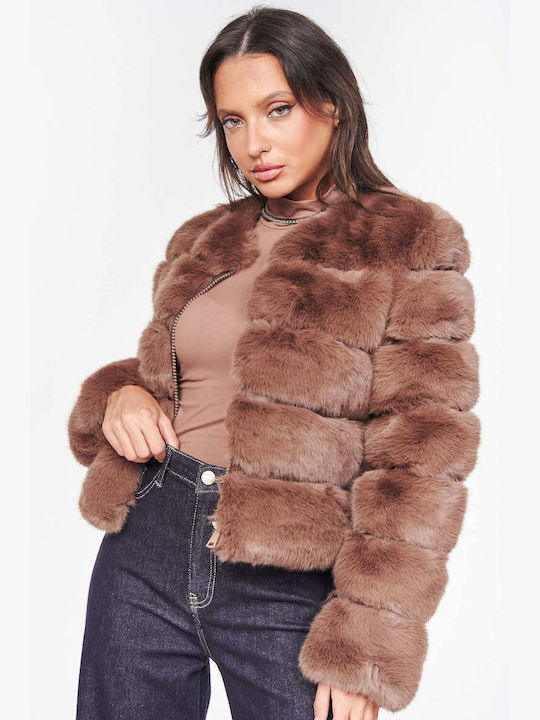 Decoro Women's Short Fur Coffee