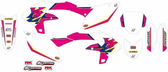 Blackbird Racing Σετ Αυτοκόλλητα 2252aa 2023 Yamaha Yz 450 F 23 Pink-λευκό