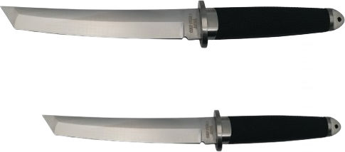 Set Two Hunting Knives Ideallstore Stainless Steel Silver 32.5 Cm Includes Sheath