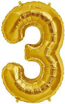 Balloon Number 3 Gold