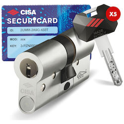 Cisa Κύλινδρος Κλειδαριάς Ασφαλείας 80mm (50-30) Cisa Κύλινδρος Κλειδαριάς Ασφαλείας 80mm (50-30)