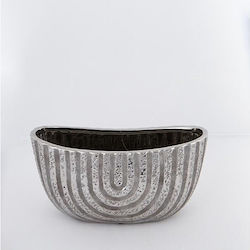 Plant Pot Ceramic Silver
