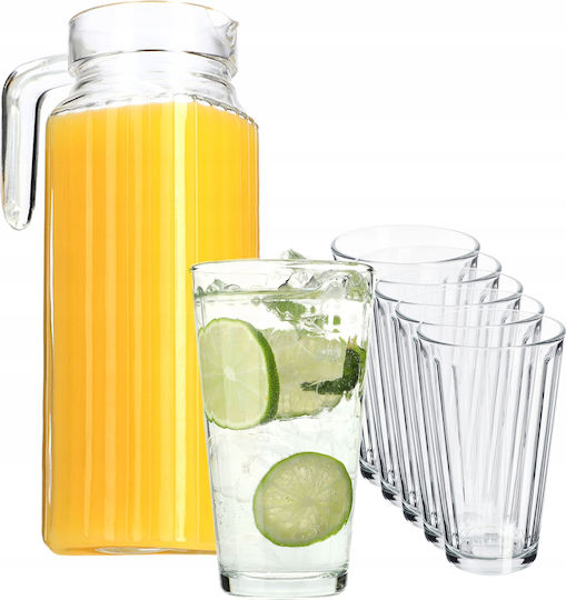 Kadax Jug 1.1l + 6 Glasses 360ml Water Juice