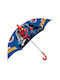 Spiderman Kids Curved Handle Umbrella Blue