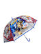 Paw Patrol Kids Curved Handle Umbrella with Diameter 45cm Transparent