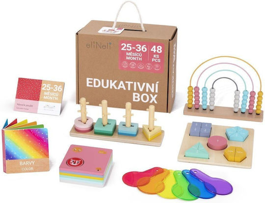 Elineli Montessori Εκπαιδευτικό Κουτί Σετ Παιχνιδιών Μωρά 25-36 Μηνών