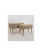 Set aus 2 gepolsterten Samt-Bankhockern in Beige 62 × 36 × 48 cm