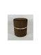 Stool For Living Room Upholstered with Velvet Coffee 31x31x37cm
