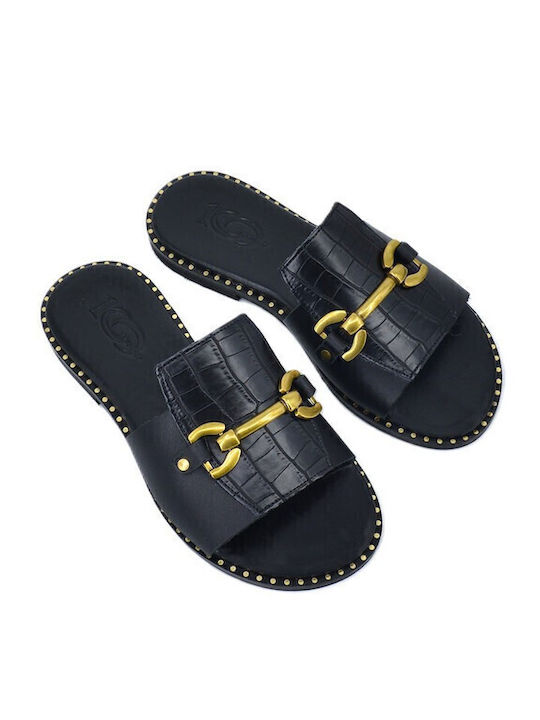 Sandale Casual Damă de Piele Negru