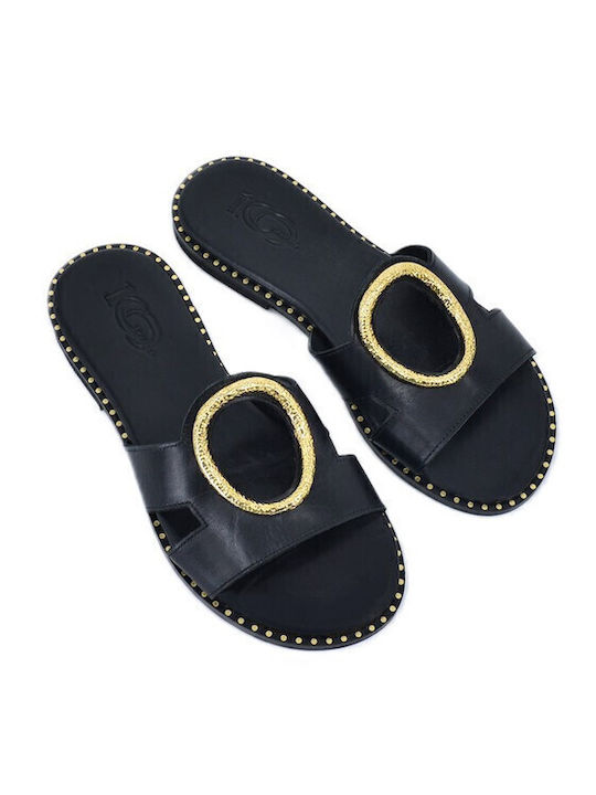 Dermatina 100 Sandale Casual Damă Din Piele Negru