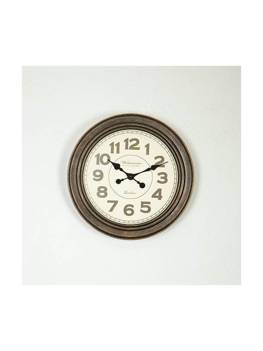 Ceas de Perete Plastic Bronz Ø44.5cm