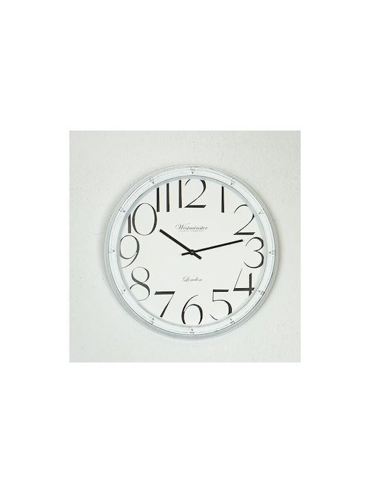 Wall Clock Plastic White Ø40cm