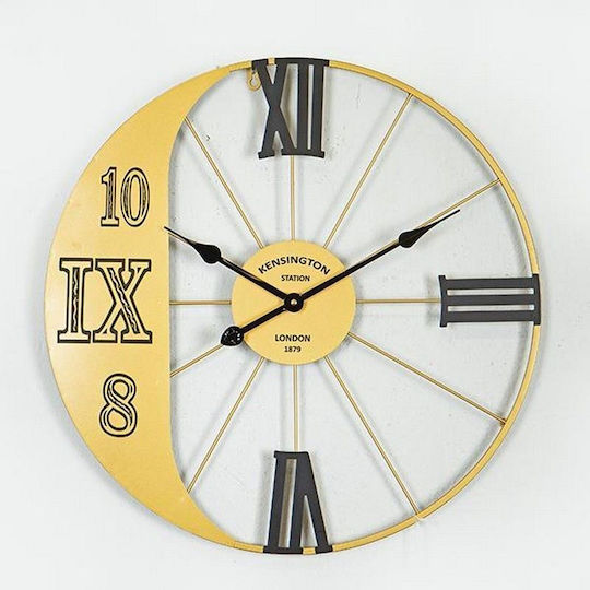 Wall Clock Metallic Black Ø60cm