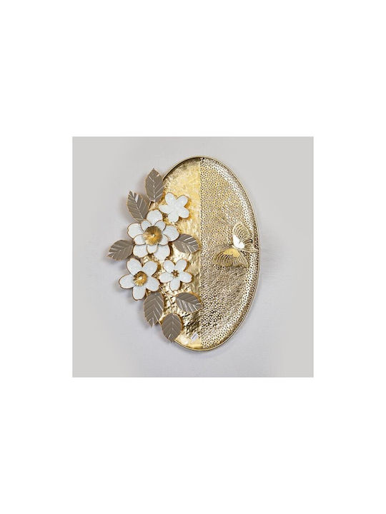 Geometric Wall Decor Gold Metallic Element 99.1x8.9x78.7cm