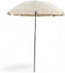 To megalo pazari Folding Beach Umbrella Aluminum Diameter 1.6m with UV Protection Beige