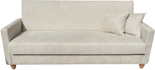 Canapea Cu Două Locuri Pat Cu Spațiu De Depozitare Bej 210x80x90cm