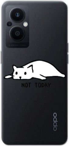 Oppo Reno 7 Lite Not Today Transparent Silicone Tpu Θήκη