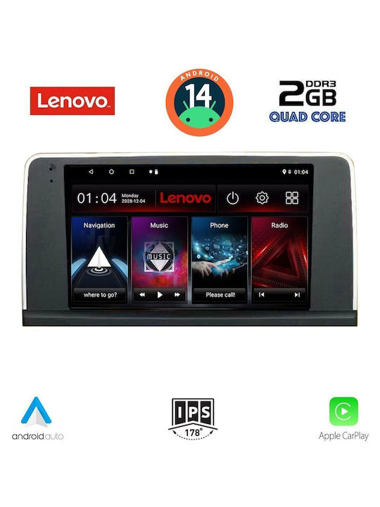 Lenovo Car Audio System for BMW X3 (F25) 2011-2013 (Bluetooth/USB/AUX/WiFi/GPS/Apple-Carplay/Android-Auto) with Touch Screen 9"