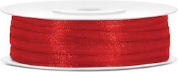PartyDeco Satin,σατεν Band Monochrom Rot 50mete...