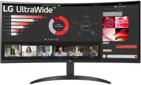 LG 34WR50QK-B Ultrawide VA HDR Curved Monitor 34" QHD 3440x1440 με Χρόνο Απόκρισης 5ms GTG