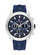 Tommy Hilfiger Lars Men's Watch 50mm Chronograph Battery with Blue Rubber Strap