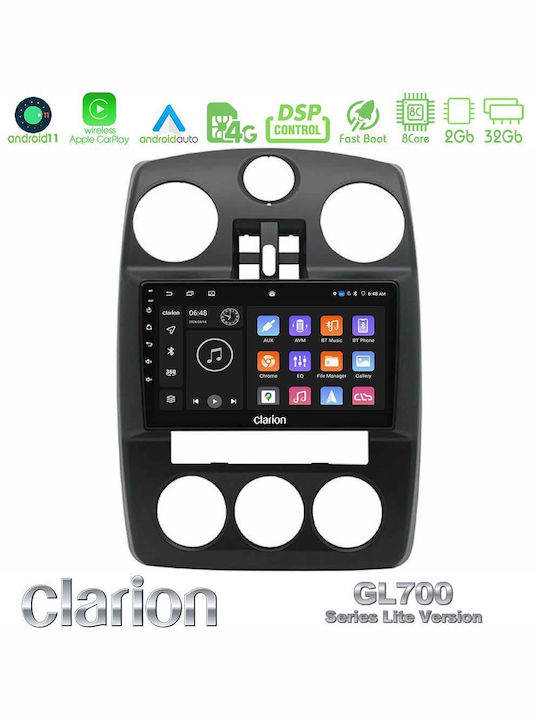 Clarion Car Audio System Chrysler PT Cruiser 2000-2005 Bluetooth USB Wi-Fi GPS Apple CarPlay Android Auto with 9 Inch Touch Screen