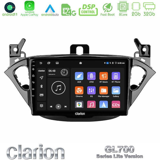 Clarion Ηχοσύστημα Αυτοκινήτου για Opel Corsa / Adam 2014-2021 (Bluetooth/USB/WiFi/GPS/Apple-Carplay/Android-Auto) με Οθόνη Αφής 9"
