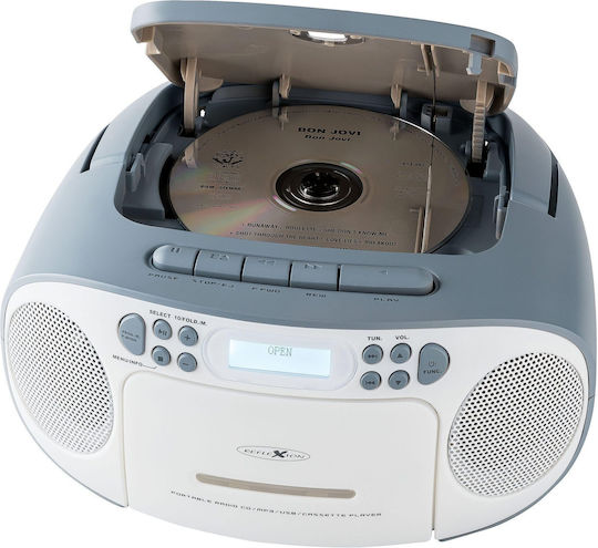 Reflexion Portable Sound System with USB Radio Blue