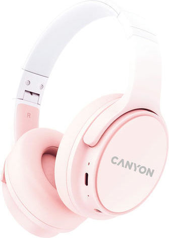 Canyon OnRiff 4 Ασύρματα / Ενσύρματα On Ear Ακουστικά με 50 ώρες Λειτουργίας Ροζ