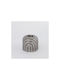 Set of Candle Holders Ceramic in Silver Color 11x9.5x11cm 3pcs