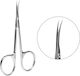 Alezori Nail Scissors Stainless with Curved Tip Cuticles Silver AN-50/3 1 Piece