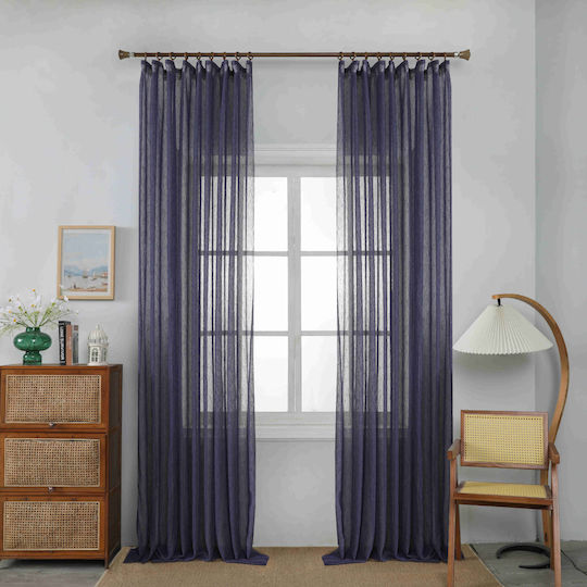 Homeone Curtain with Pencil Pleat Blue 270x295cm