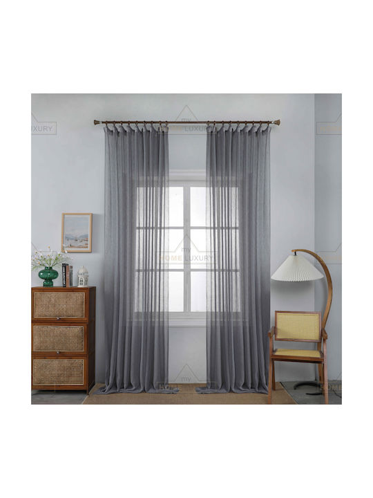 Homeone Curtain with Pencil Pleat Gray 270x295cm