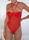 Modern Ocean Sexy Bodysuit Rot