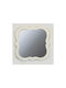 Wall Mirror with White Wooden Frame 51x51cm 1pcs