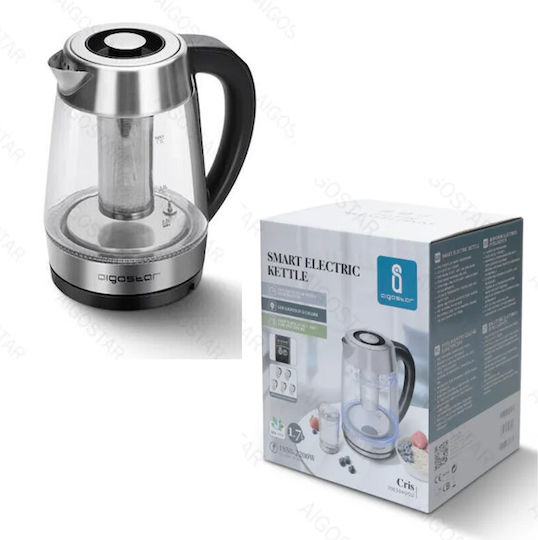 Aigostar Βραστήρας 1.7lt 2200W Ασημί